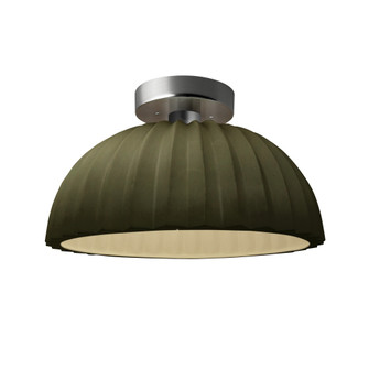 Pleated Dome Semi-Flush (254|CER-6623-MGRN-NCKL)