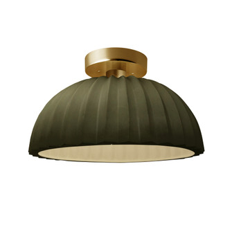 Pleated Dome Semi-Flush (254|CER-6623-MGRN-BRSS)
