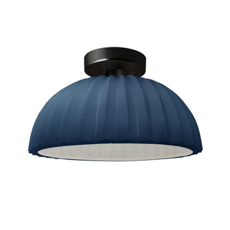 Pleated Dome Semi-Flush (254|CER-6623-MDMT-MBLK-LED1-700)