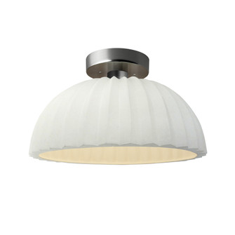 Pleated Dome LED Semi-Flush (254|CER-6623-MAT-NCKL-LED1-700)