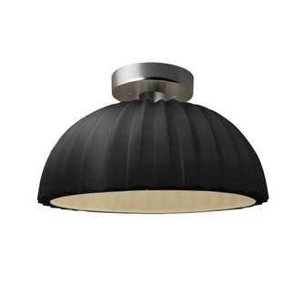 Pleated Dome Semi-Flush (254|CER-6623-CRB-NCKL-LED1-700)
