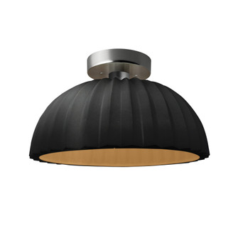 Pleated Dome LED Semi-Flush (254|CER-6623-CBGD-NCKL-LED1-700)