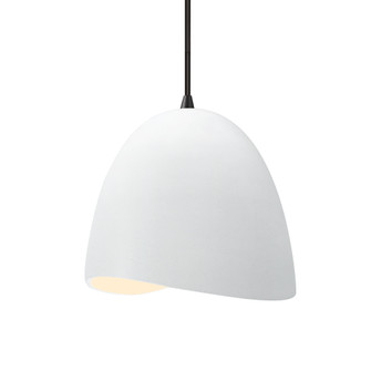 Small Brisa 1-Light Pendant (254|CER-6610-WHT-MBLK-BKCD-LED1-700)