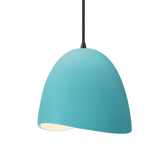 Small Brisa 1-Light Pendant (254|CER-6610-RFPL-MBLK-BKCD)