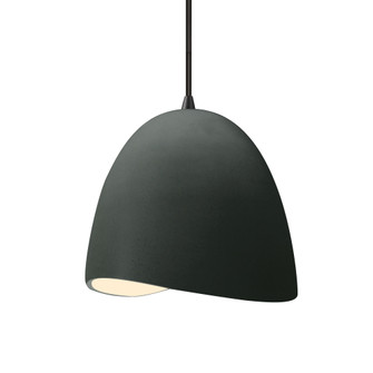 Small Brisa 1-Light Pendant (254|CER-6610-PWGN-MBLK-BKCD-LED1-700)
