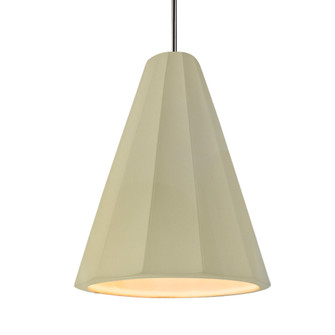 Tall Fluted 1-Light Pendant (254|CER-6607-VAN-NCKL-RIGID)