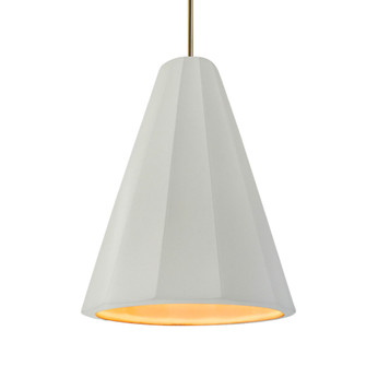 Tall Fluted 1-Light Pendant (254|CER-6607-MTGD-ABRS-RIGID)