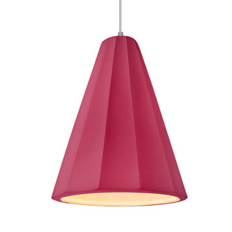 Tall Fluted 1-Light Pendant (254|CER-6607-CRSE-NCKL-WTCD)