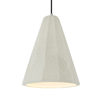 Tall Fluted 1-Light Pendant (254|CER-6607-CRK-CROM-BKCD-LED1-700)