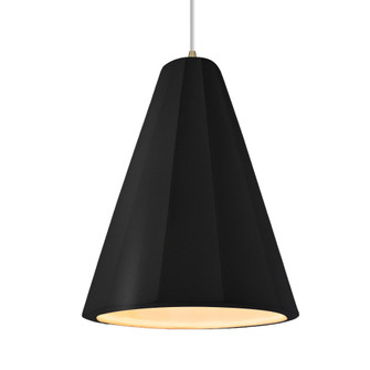 Tall Fluted 1-Light Pendant (254|CER-6607-CRB-ABRS-WTCD)