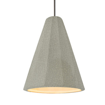 Tall Fluted LED 1-Light Pendant (254|CER-6607-CKC-NCKL-RIGID-LED1-700)