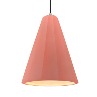 Tall Fluted 1-Light Pendant (254|CER-6607-BSH-NCKL-BKCD-LED1-700)