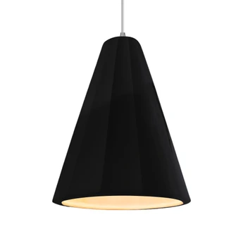 Tall Fluted 1-Light Pendant (254|CER-6607-BKMT-NCKL-WTCD)