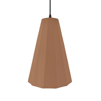 Tall Fluted 1-Light Pendant (254|CER-6607-ADOB-DBRZ-BKCD)
