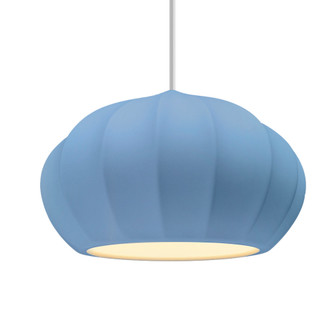 Oval Fluted 1-Light Pendant (254|CER-6605-SKBL-DBRZ-WTCD)