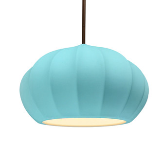 Oval Fluted 1-Light Pendant (254|CER-6605-RFPL-DBRZ-RIGID-LED1-700)