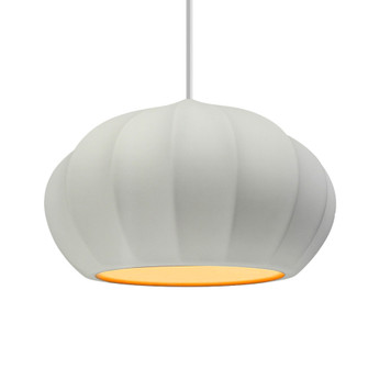 Oval Fluted LED 1-Light Pendant (254|CER-6605-MTGD-DBRZ-WTCD-LED1-700)
