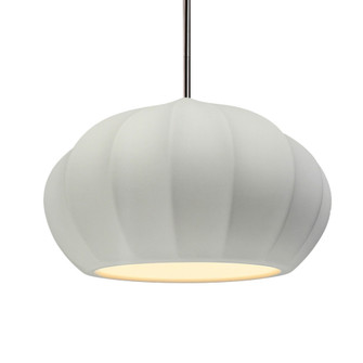 Oval Fluted LED 1-Light Pendant (254|CER-6605-MAT-NCKL-RIGID-LED1-700)