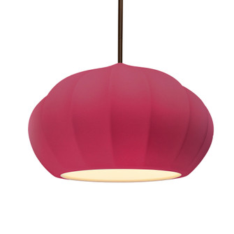 Oval Fluted 1-Light Pendant (254|CER-6605-CRSE-DBRZ-RIGID-LED1-700)