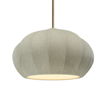 Oval Fluted 1-Light Pendant (254|CER-6605-CKC-ABRS-RIGID-LED1-700)