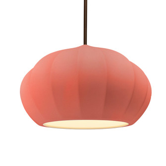 Oval Fluted 1-Light Pendant (254|CER-6605-BSH-DBRZ-RIGID)