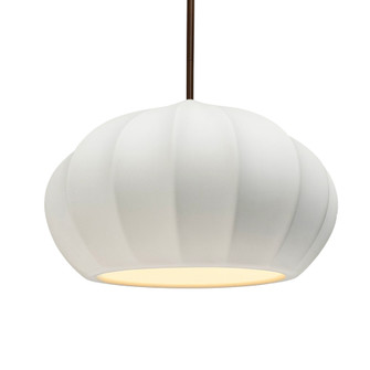 Oval Fluted 1-Light Pendant (254|CER-6605-BIS-DBRZ-RIGID-LED1-700)