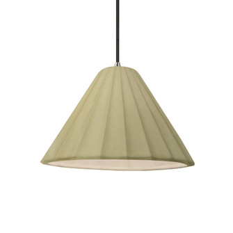 Short Fluted 1-Light Pendant (254|CER-6600-VAN-NCKL-BKCD)