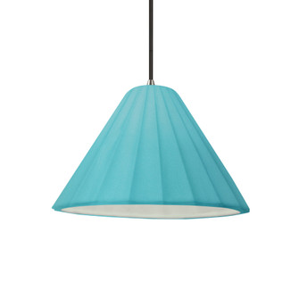Short Fluted 1-Light Pendant (254|CER-6600-RFPL-NCKL-BKCD-LED1-700)