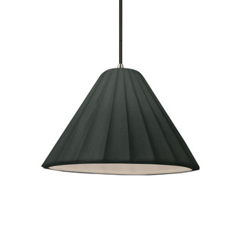 Short Fluted 1-Light Pendant (254|CER-6600-PWGN-NCKL-BKCD)