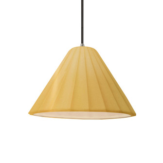 Short Fluted 1-Light Pendant (254|CER-6600-MYLW-NCKL-BKCD)