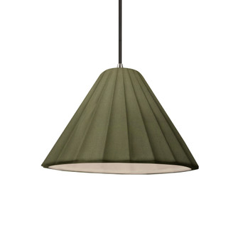Short Fluted 1-Light Pendant (254|CER-6600-MGRN-NCKL-BKCD)