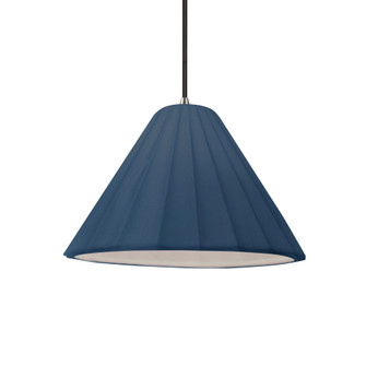 Short Fluted 1-Light Pendant (254|CER-6600-MDMT-NCKL-BKCD-LED1-700)