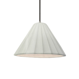 Short Fluted 1-Light Pendant (254|CER-6600-MAT-NCKL-BKCD-LED1-700)