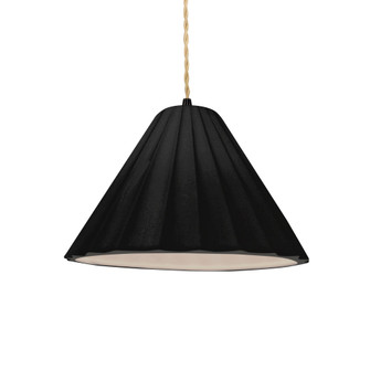 Short Fluted 1-Light Pendant (254|CER-6600-BKMT-MBLK-BEIG-TWST)