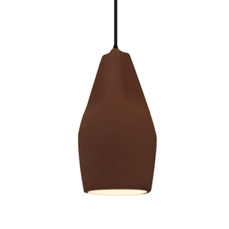 Tall Crease 1-Light Pendant (254|CER-6597-RRST-MBLK-BKCD-LED1-700)