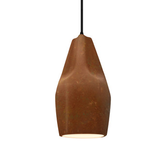 Tall Crease 1-Light Pendant (254|CER-6597-PATR-MBLK-BKCD-LED1-700)