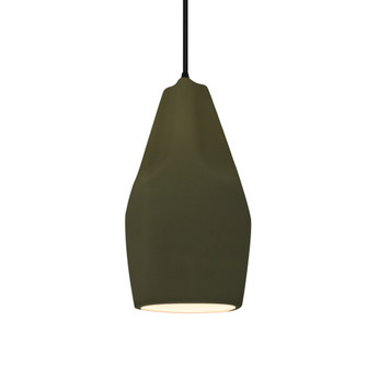 Tall Crease LED 1-Light Pendant (254|CER-6597-MGRN-MBLK-BKCD-LED1-700)