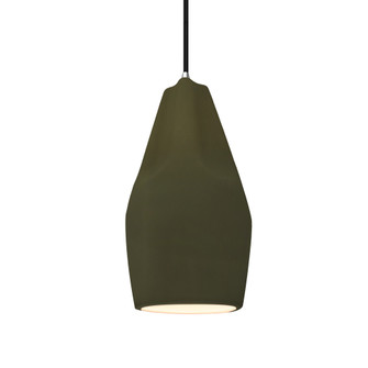 Tall Crease 1-Light Pendant (254|CER-6597-MGRN-CROM-BKCD)