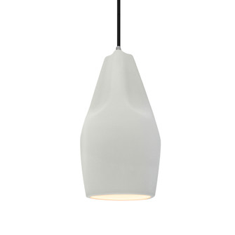 Tall Crease 1-Light Pendant (254|CER-6597-MAT-NCKL-BKCD)