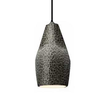 Tall Crease 1-Light Pendant (254|CER-6597-HMPW-MBLK-BKCD-LED1-700)
