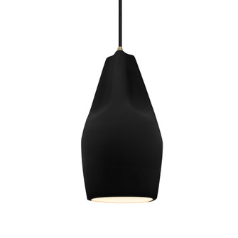 Tall Crease 1-Light Pendant (254|CER-6597-CRB-ABRS-BKCD-LED1-700)