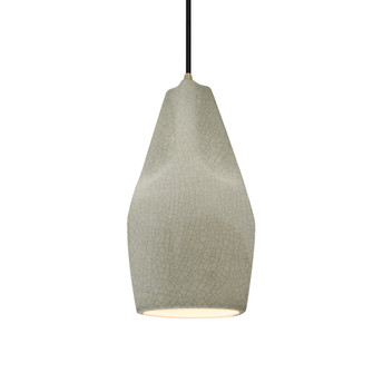 Tall Crease 1-Light Pendant (254|CER-6597-CKC-ABRS-BKCD-LED1-700)