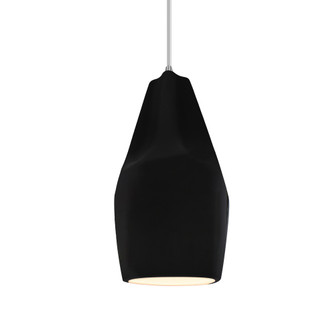 Tall Crease 1-Light Pendant (254|CER-6597-BLK-NCKL-WTCD)