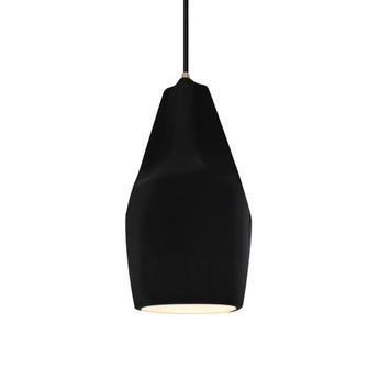 Tall Crease 1-Light Pendant (254|CER-6597-BKMT-ABRS-BKCD)