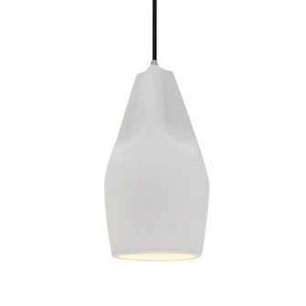 Tall Crease 1-Light Pendant (254|CER-6597-BIS-NCKL-BKCD)