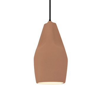 Tall Crease 1-Light Pendant (254|CER-6597-ADOB-MBLK-BKCD-LED1-700)