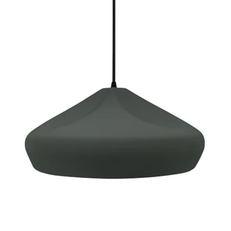 Large Crease 1-Light Pendant (254|CER-6595-PWGN-MBLK-BKCD-LED1-700)