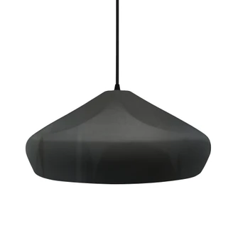Large Crease 1-Light Pendant (254|CER-6595-GRY-MBLK-BKCD-LED1-700)