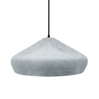 Large Crease 1-Light Pendant (254|CER-6595-CONC-MBLK-BKCD-LED1-700)
