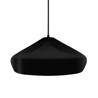Large Crease 1-Light Pendant (254|CER-6595-BLK-MBLK-BKCD-LED1-700)